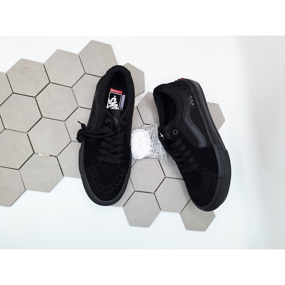 Vans BMX Skate SK8 Low Pro BMX Triple Black Men Sz 7 Boys Sz 7Y Popcush Rare - Picture 7 of 10